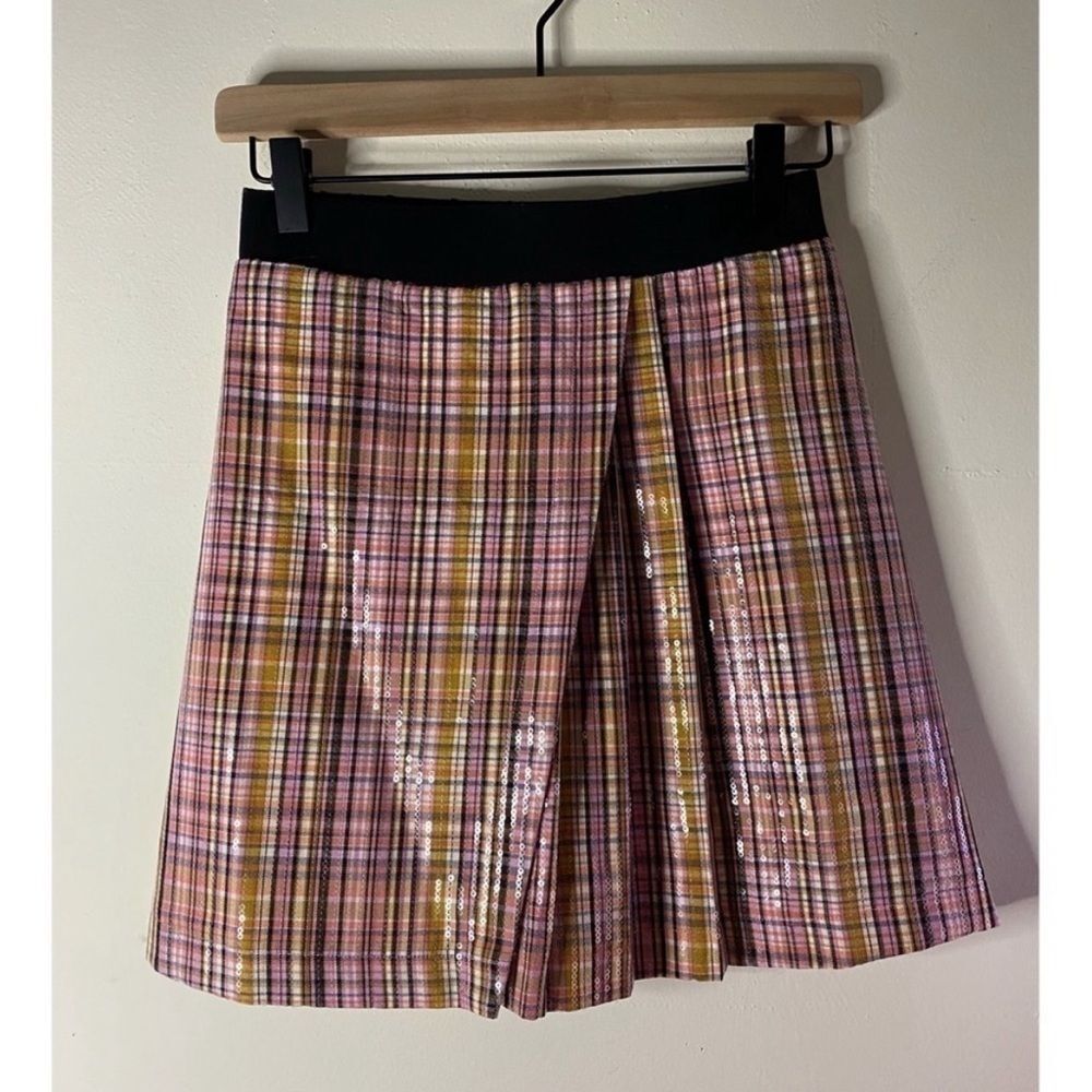Kidpik Girl’s Plaid Sequin Embellished Skirt Size XL